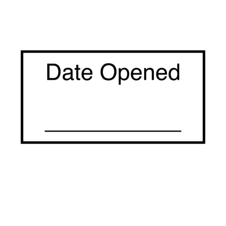 Nevs Tape, Date Opened 1/2" x 500" White w/Black SANT-76